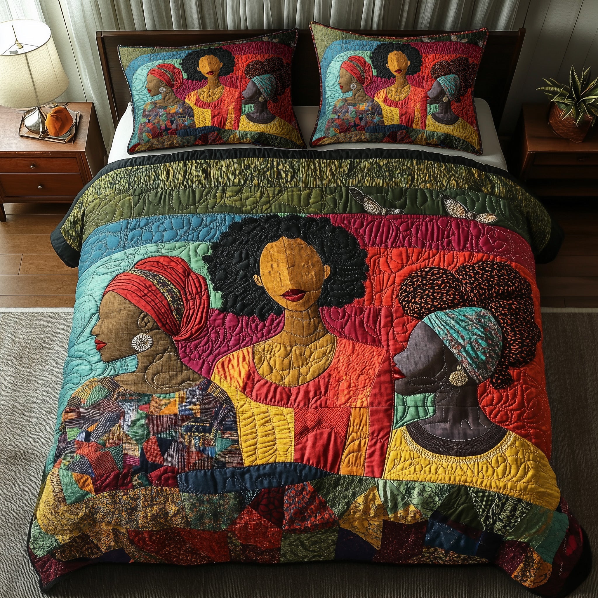 Juneteenth Quilted Bedding Set Duvet Cover Merchandise Black History Month Gifts