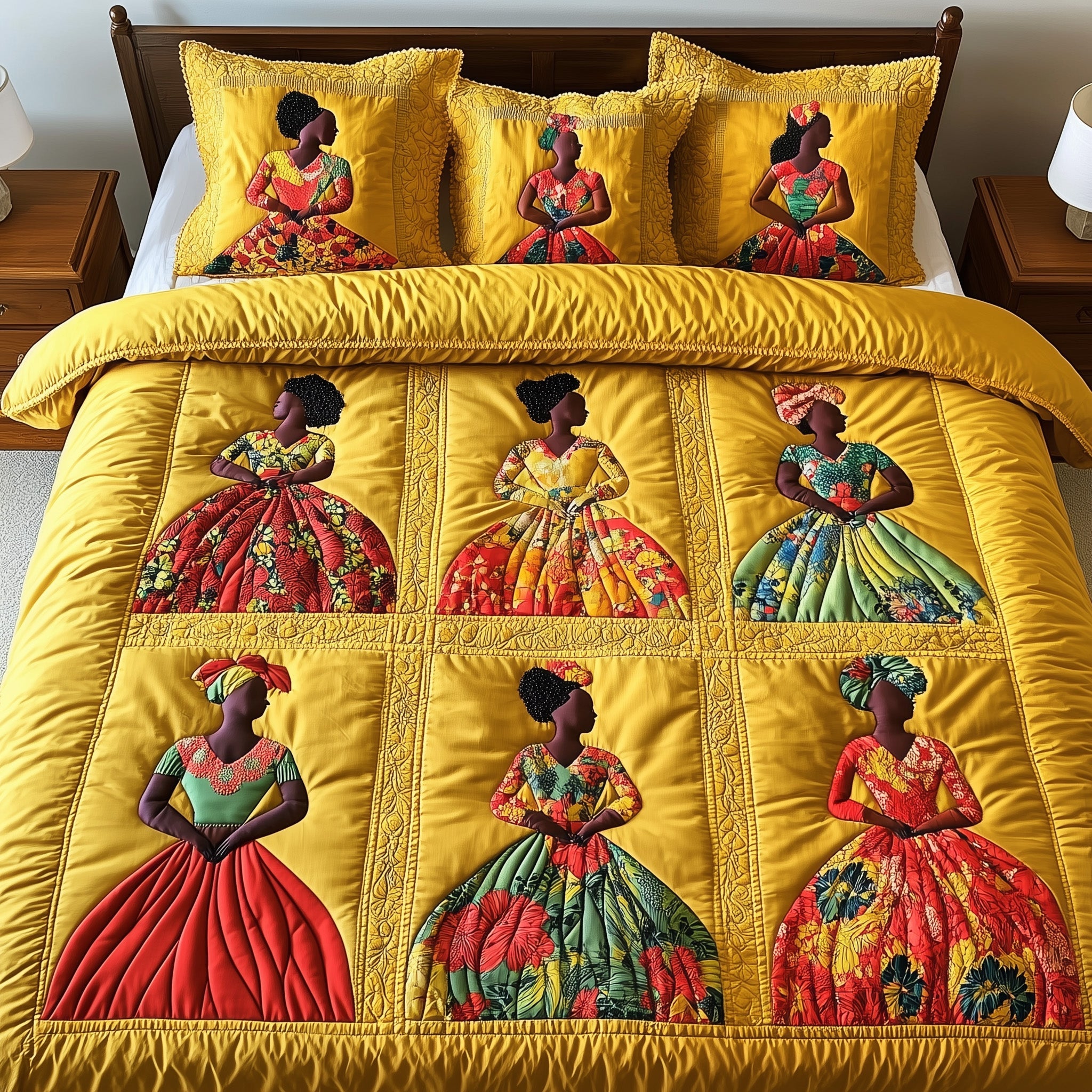 Juneteenth Quilted Bedding Set Duvet Cover Merchandise Melanin African American Gifts Stuff