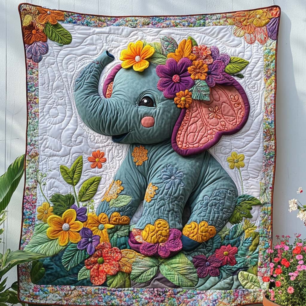 Jungle Bloom Quilted Blanket Cute Bedroom Decor Unique Best Gifts For DragonLovers