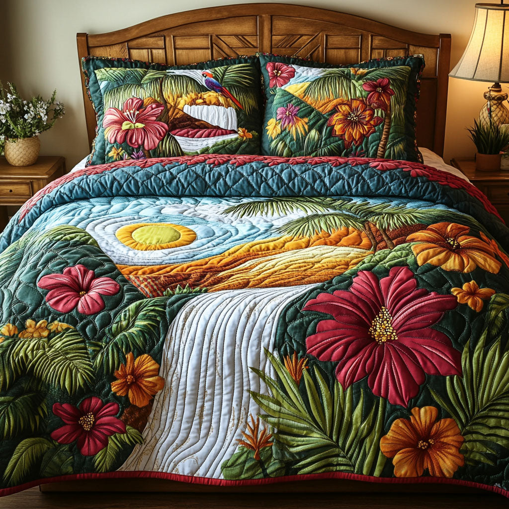Jungle Dreams Quilted Bedding Set Classic Bedding Set That Enhances Your Sleep Space