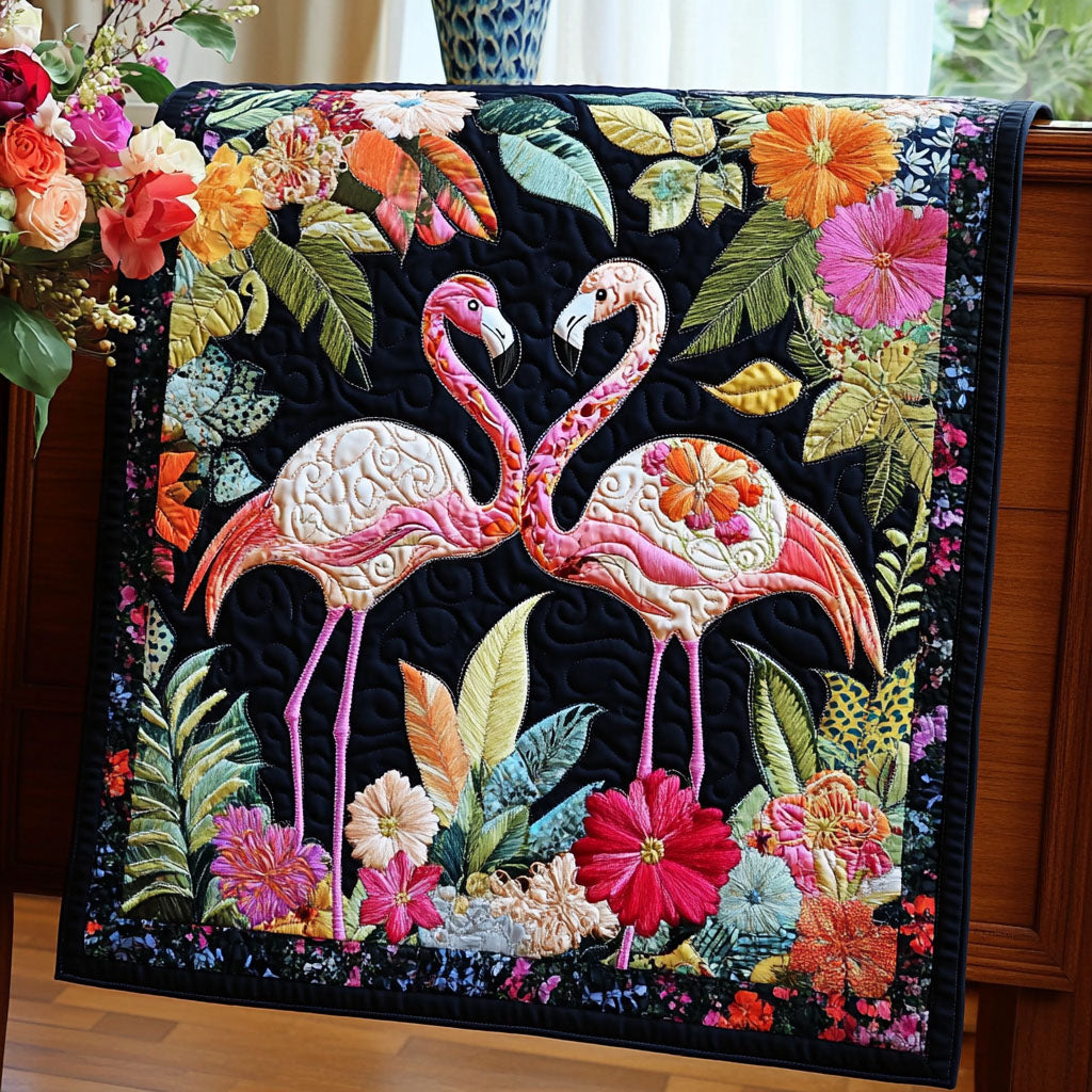 Jungle Love Quilted Table Runner Dining Table Decor Ideas Flamingo Presents