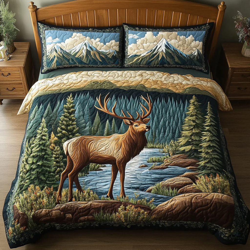 Jungle Peace Quilted Bedding Set Christmas Bedroom Ideas Gifts For Wildlife Enthusiasts