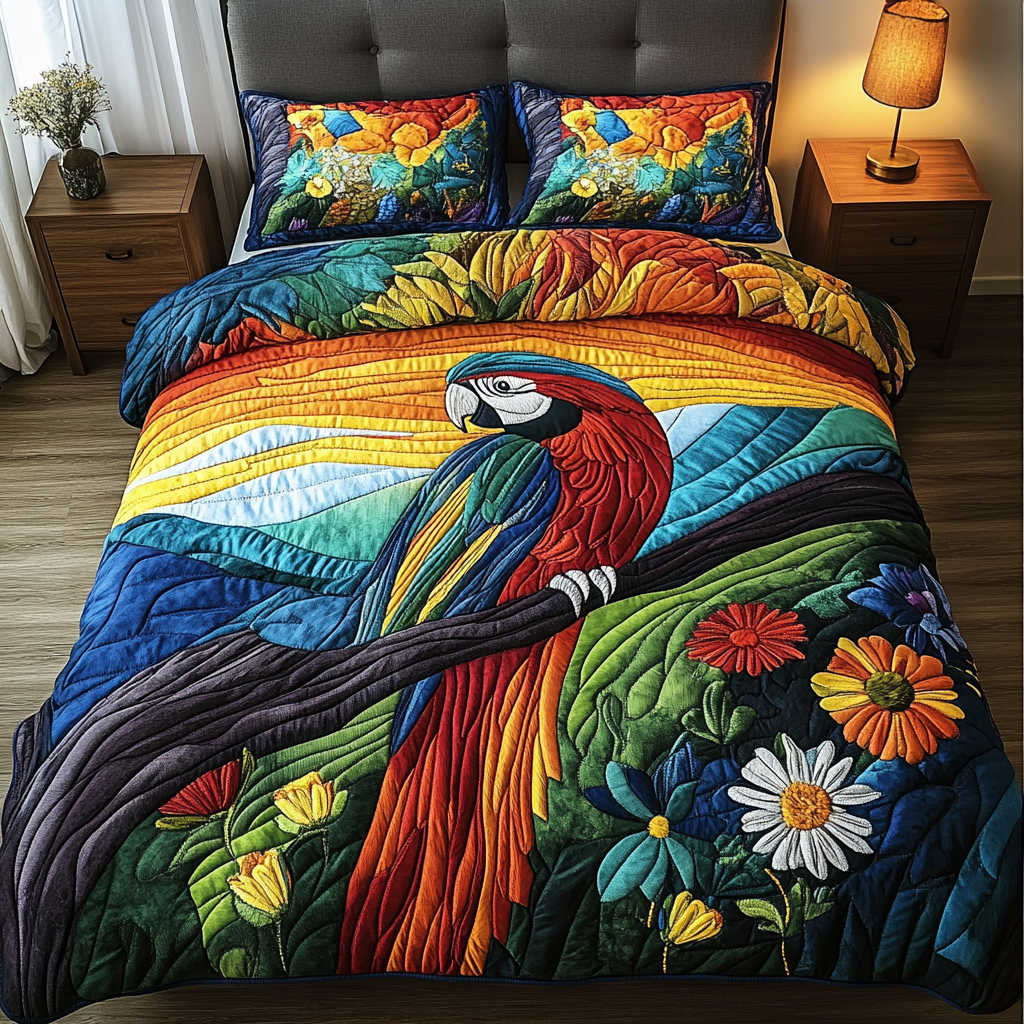 Jungle Whisper Quilted Bedding Set Luxury Bed Sheet Gift Set for Ultimate Comfort