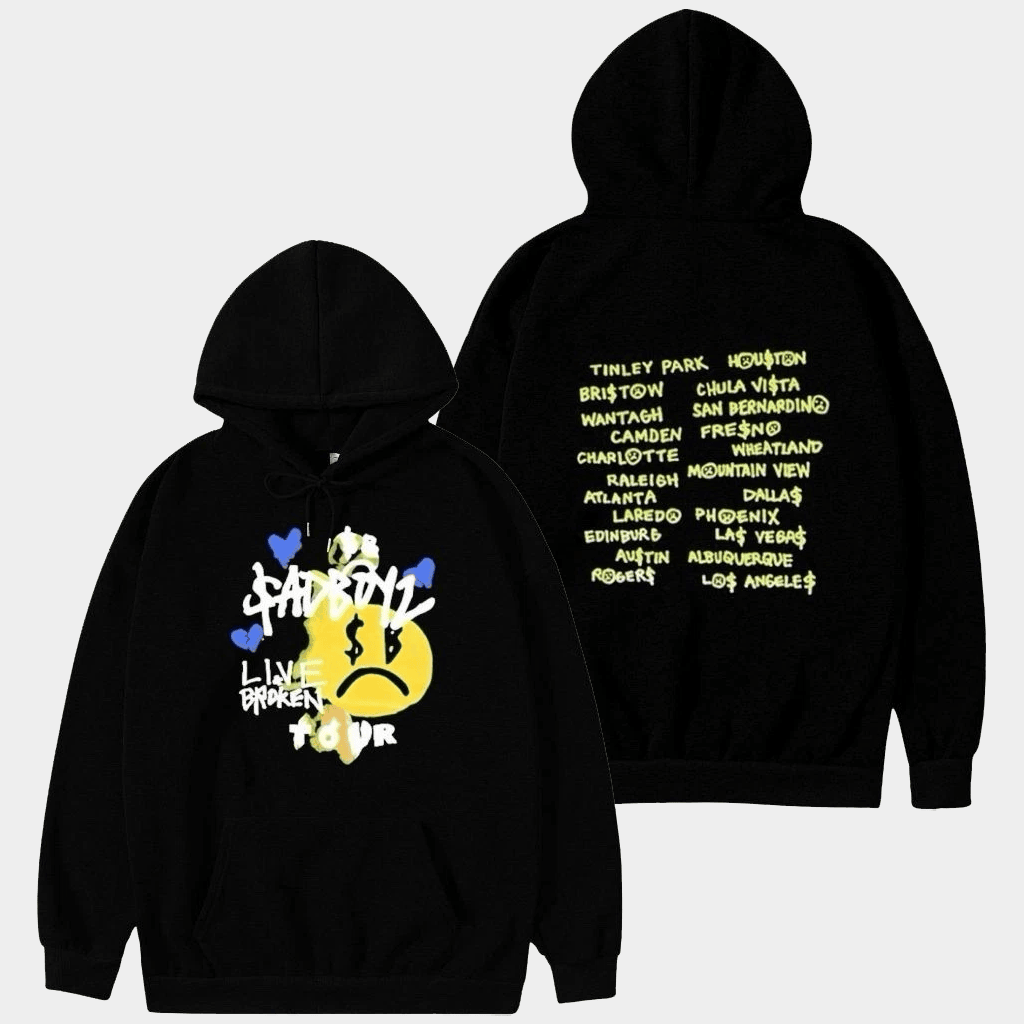 Junior H Merch Sad Boyz Live Broken Tour Hoodie Cool Gifts For Music Lovers