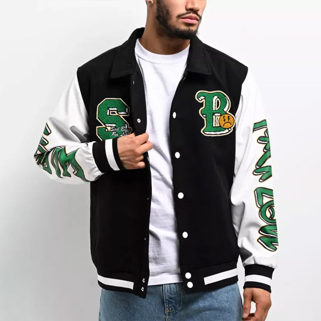 Junior H Sad Boyz Merch Sad Boyz Arrows Black And White Varsity Jacket Him Gifts Junior H Sad Boyz Merch Sad Boyz Arrows Black And White Varsity Jacket Him Gifts