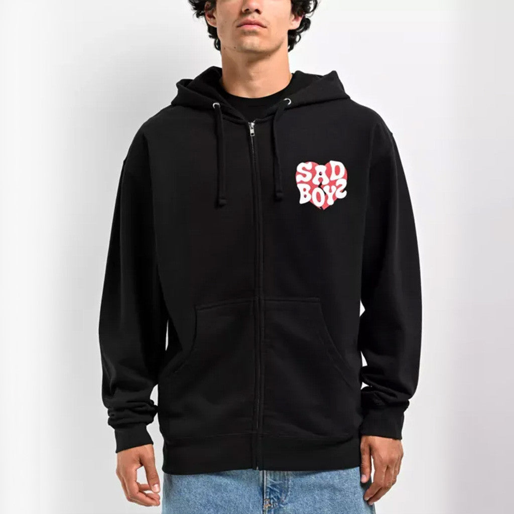 Junior H Sad Boyz Merch Sad Boyz Heart Black Zip Hoodie Present For Husband Junior H Sad Boyz Merch Sad Boyz Heart Black Zip Hoodie Present For Husband