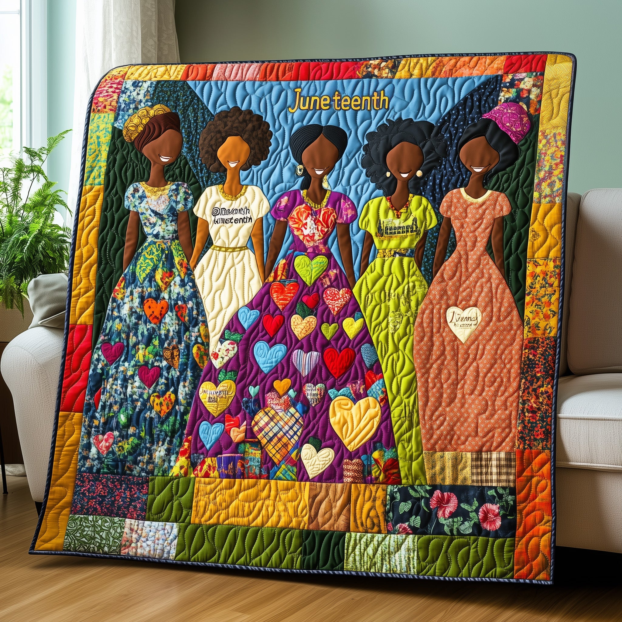 Junteenth Quilted Blanket Cute Soft BlanketChristmas Present Ideas For Sister In Law