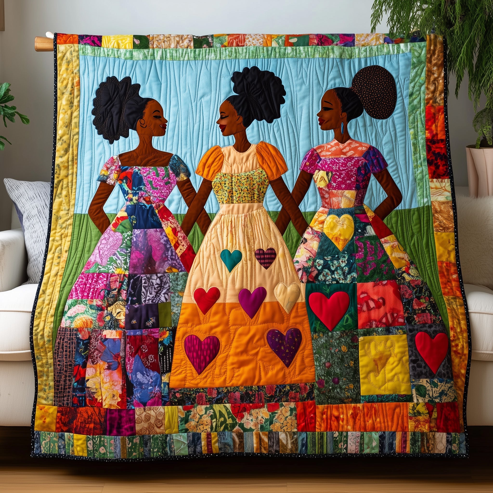 Junteenth Quilted Blanket Cute Soft BlanketXmas Present Ideas For Mother In Laws