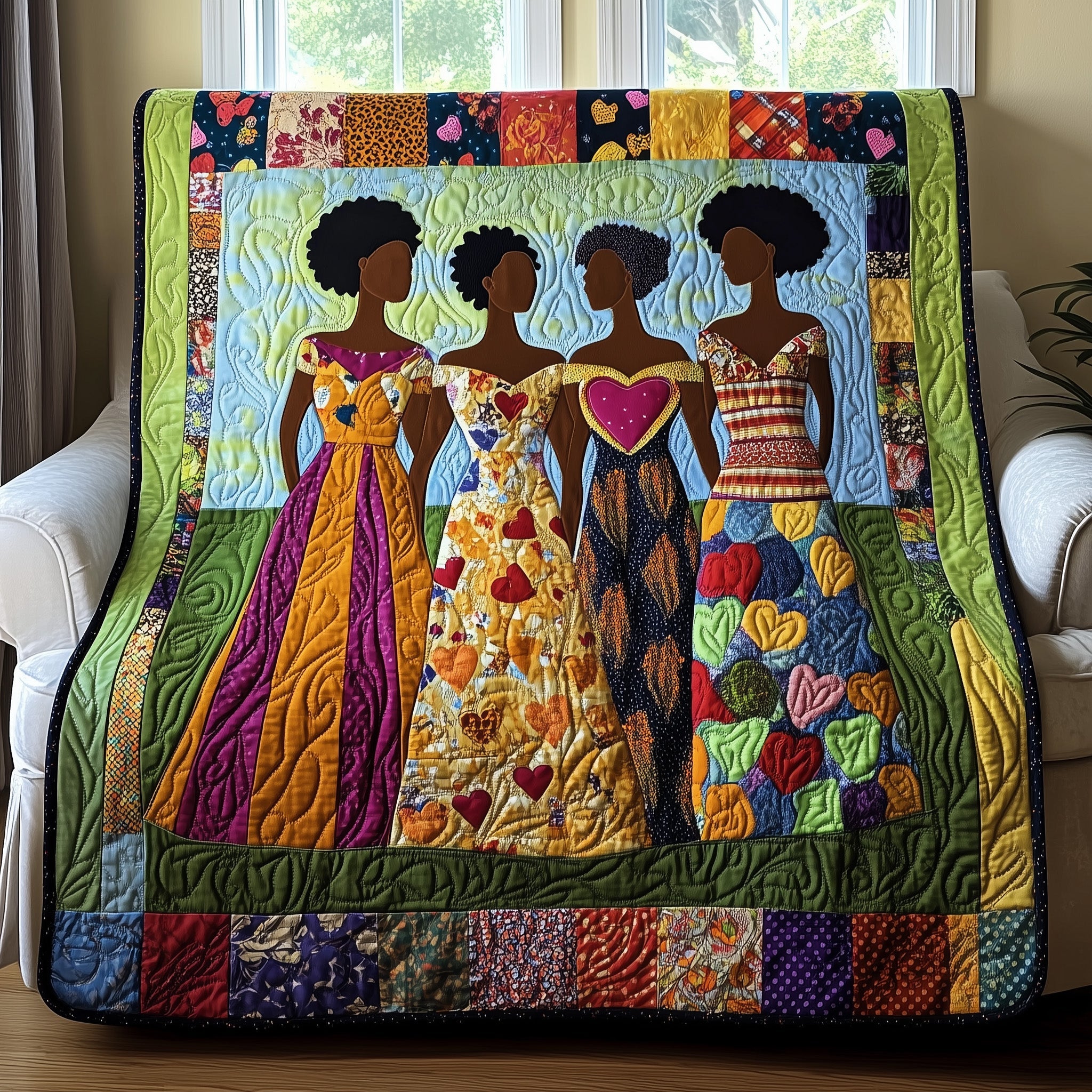 Junteenth Quilted Blanket Cute Soft BlanketXmas Present Ideas For Sister In Law