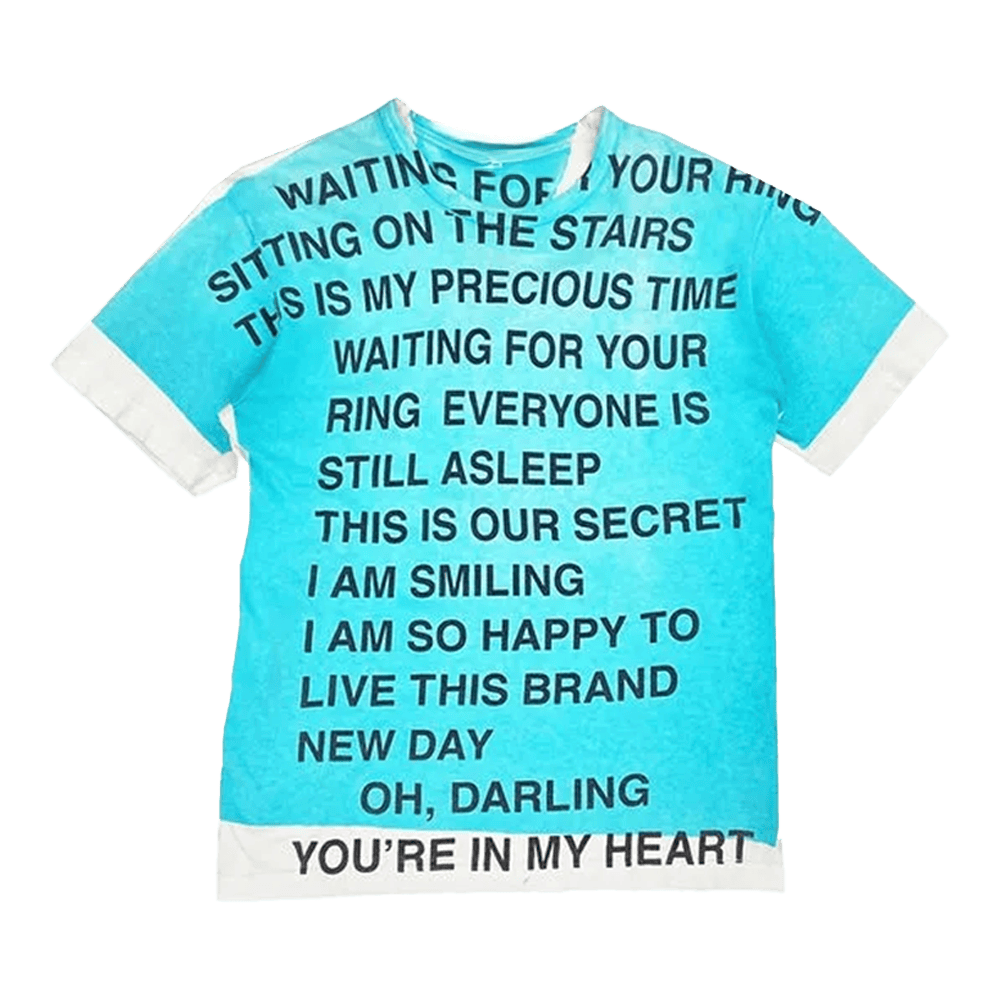 Junya Watanabe Poem Shirt Junya Watanabe Waiting For You T-Shirt Father's Day Gifts For Husband