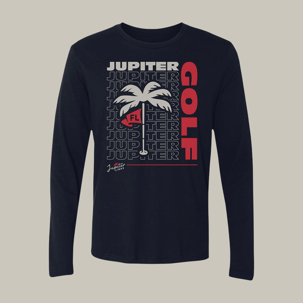 Jupiter Links Golf Club Repeat Outline Long Sleeve Shirt TGL Golf Merch Jupiter Links Fan Present