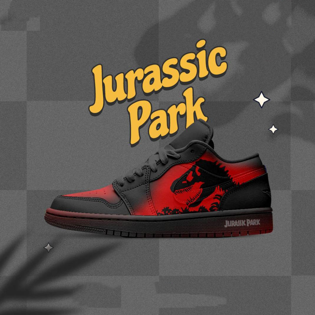 Jurassic Park T-Rex Special Air Force 1 Shoes Gifts For Brother