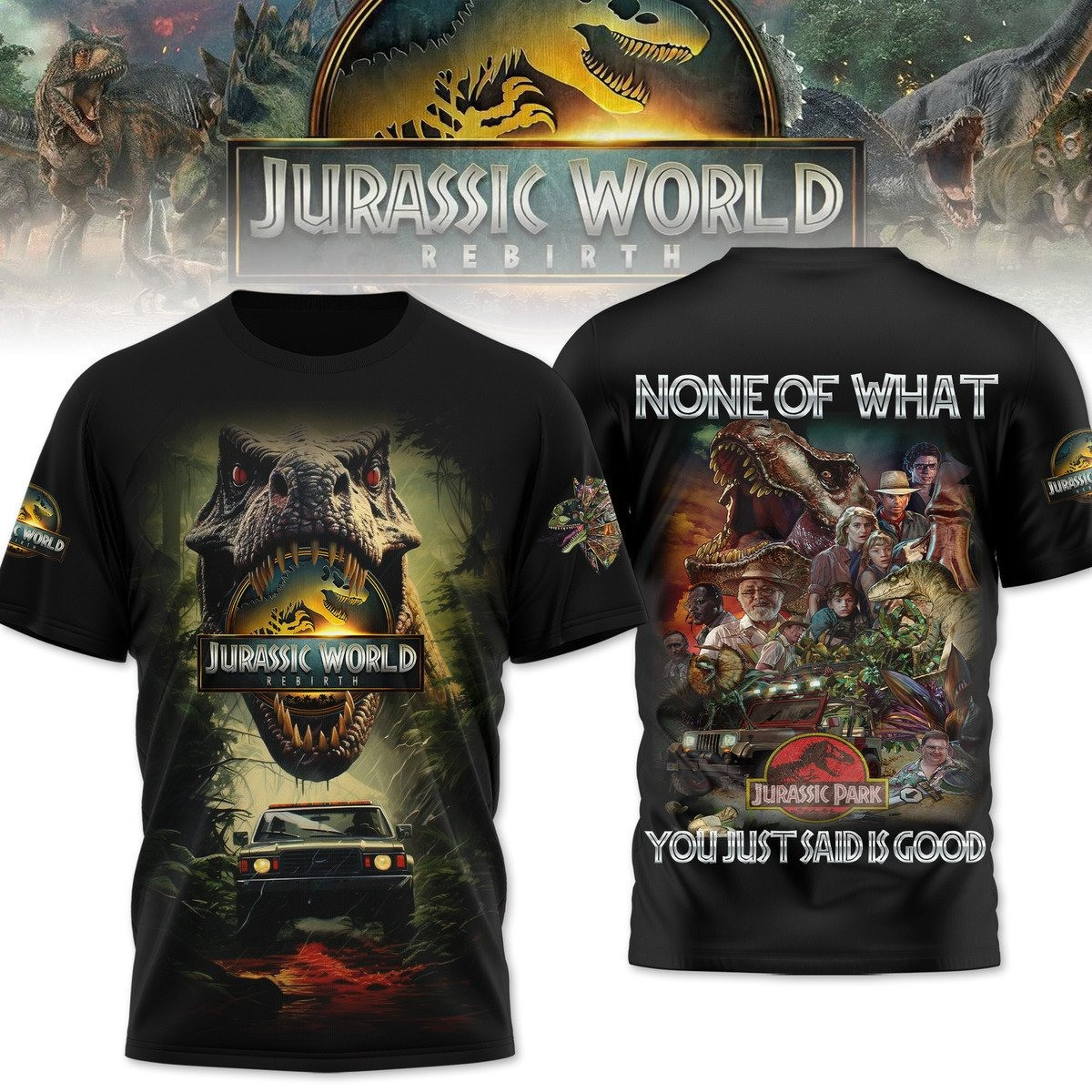 Jurassic World Movie Rebirth 2025 T-Shirt Gifts For Movie Fans