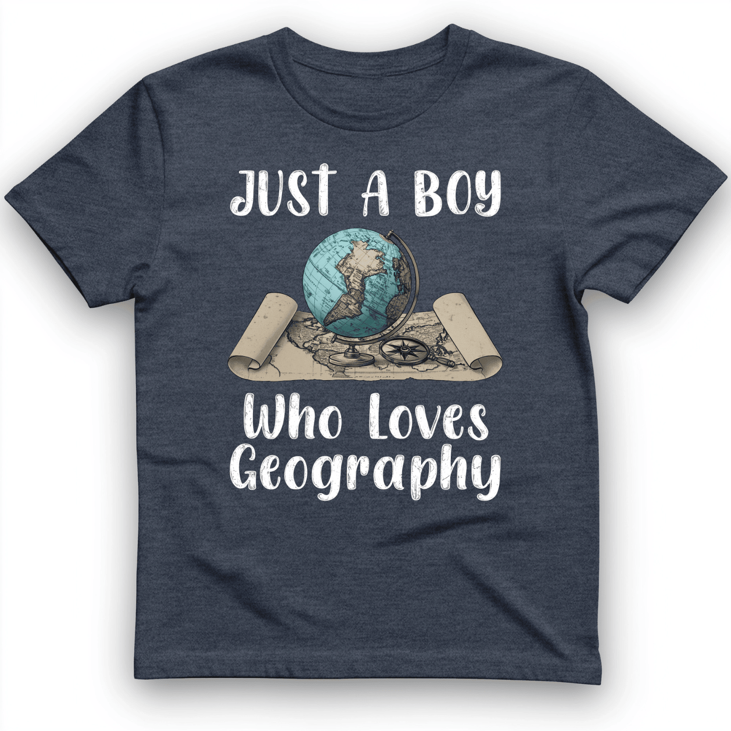 Just A Boy Who Loves Geography T-Shirt Trendy Clothes Funny Gifts For Boy