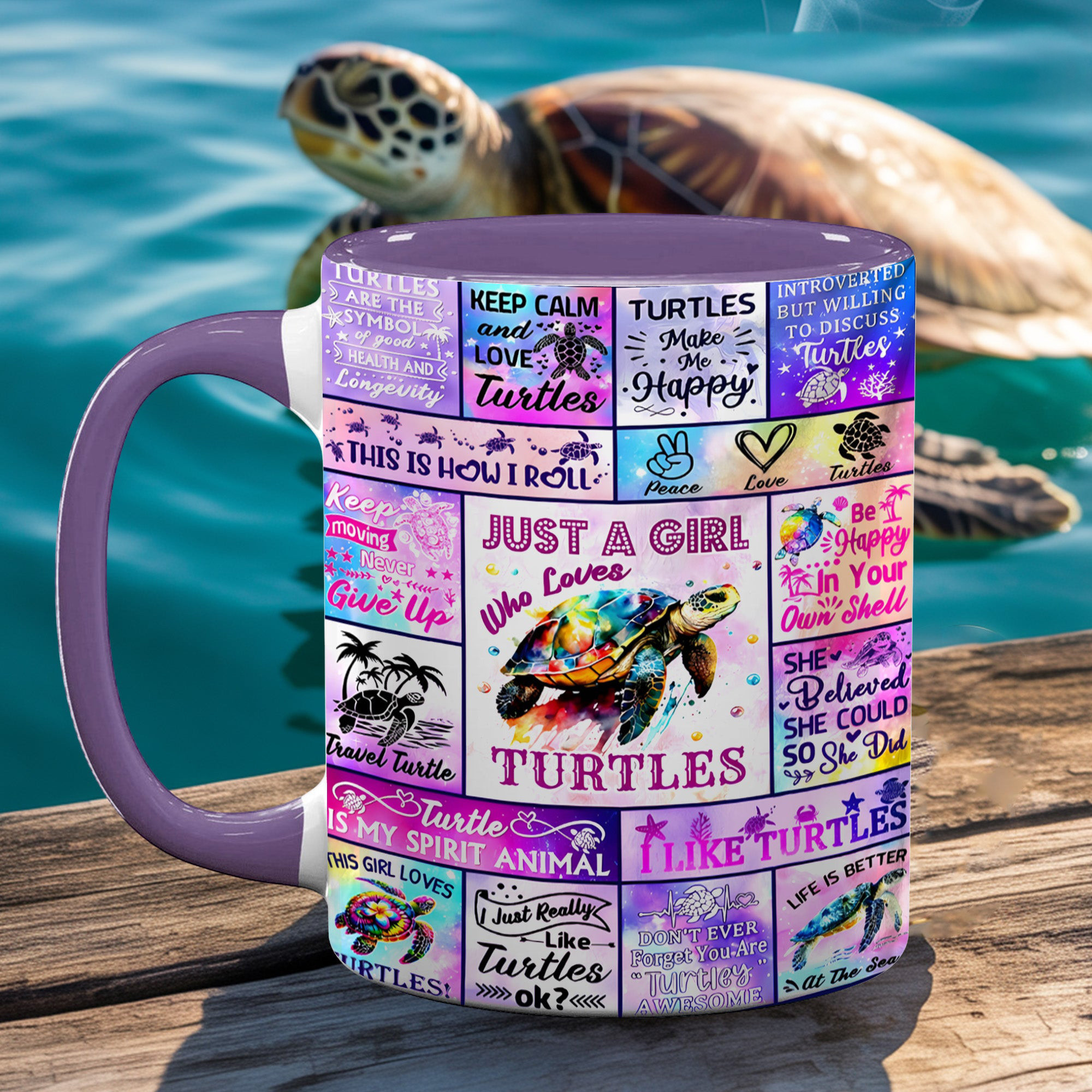Just A Girl Who Loves Turtle Mug Animal Coffee Mug Gifts For Turtle Lovers