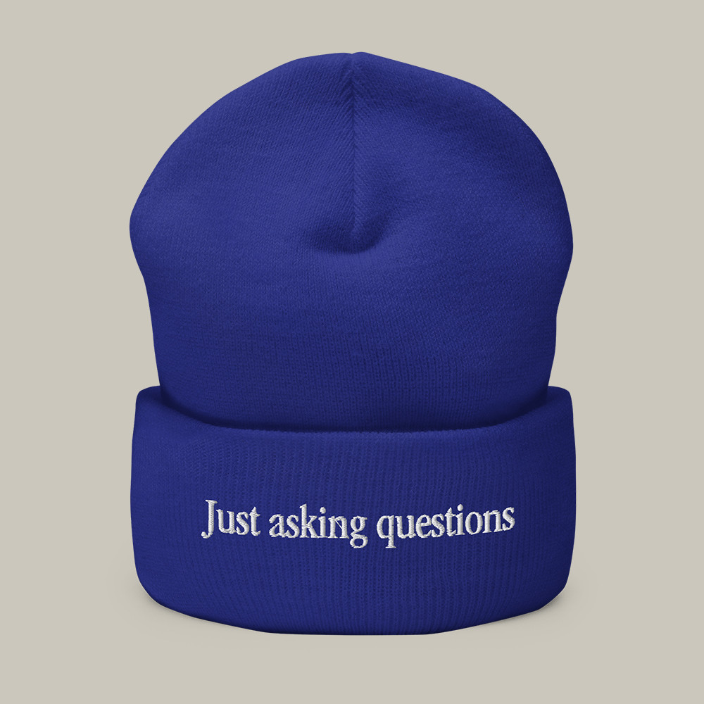 Just Asking Questions Beanie The Tucker Carlson Show Merch Fan Gift For Him
