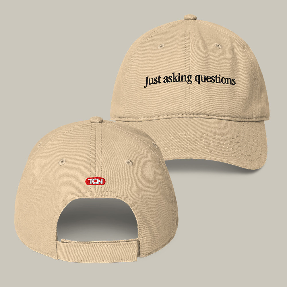 Just Asking Questions Hat Tucker Carlson Network Merch Humorous Gift For Fans