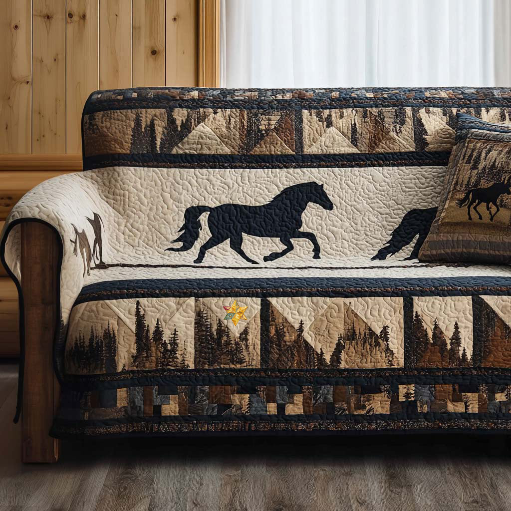 Just Western Quilted Sofa Cover Living Room Decorations Gifts For Cowboy Boyfriend
