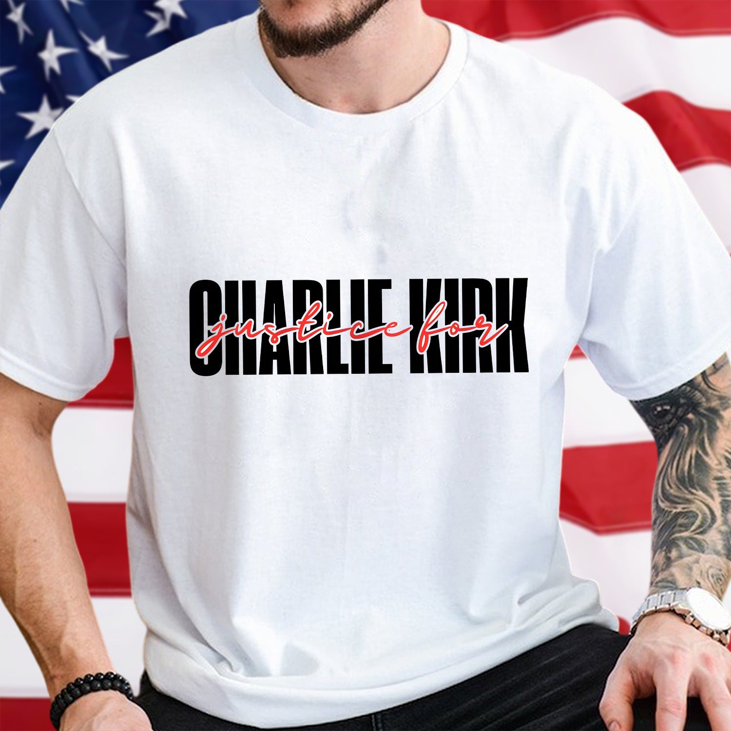 Justice For Charlie Kirk America Patriot Memorial Bright Shirt Gift for Free Speech Supporters