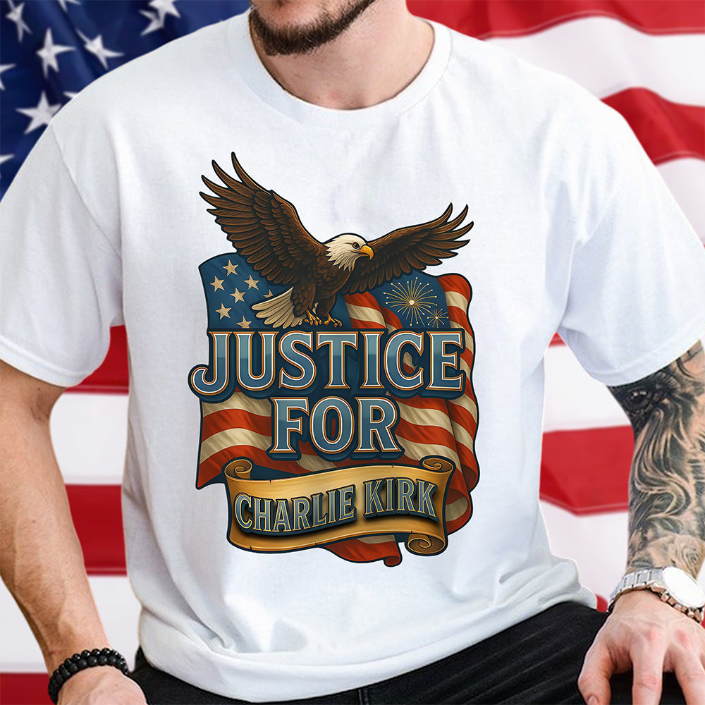 Justice for Charlie Kirk Bright Shirt Gift for Patriots