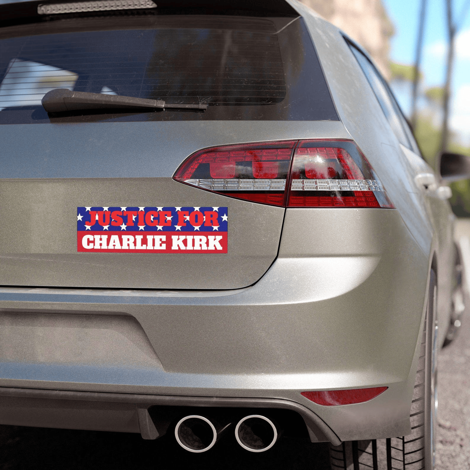 Justice for Charlie Kirk Car Magnet Protest Magnet Memorial Tribute