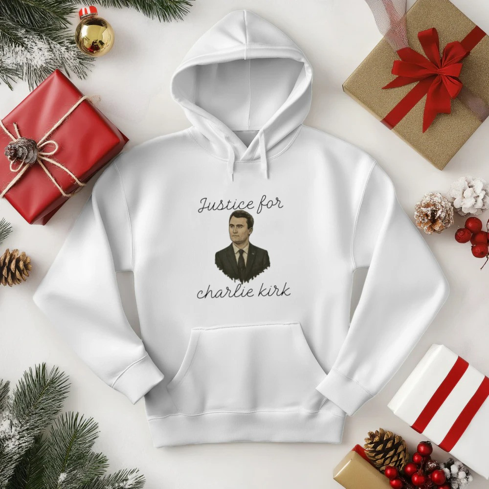 Justice For Charlie Kirk Hoodie Rest In Peace Charlie Kirk Apparel Activist Memorial Gifts