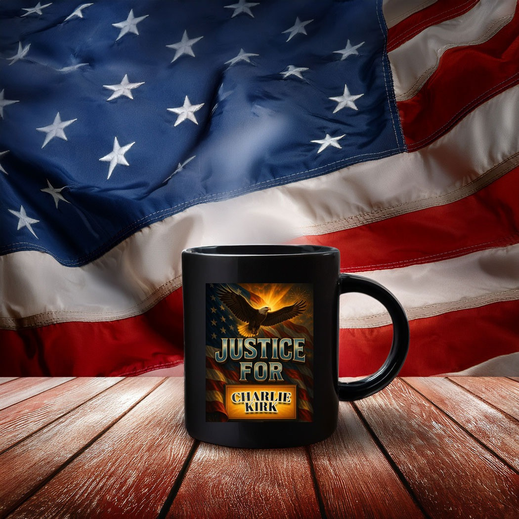 Justice For Charlie Kirk Mug American Flag Eagle Mug Charlie Kirk Merchandise