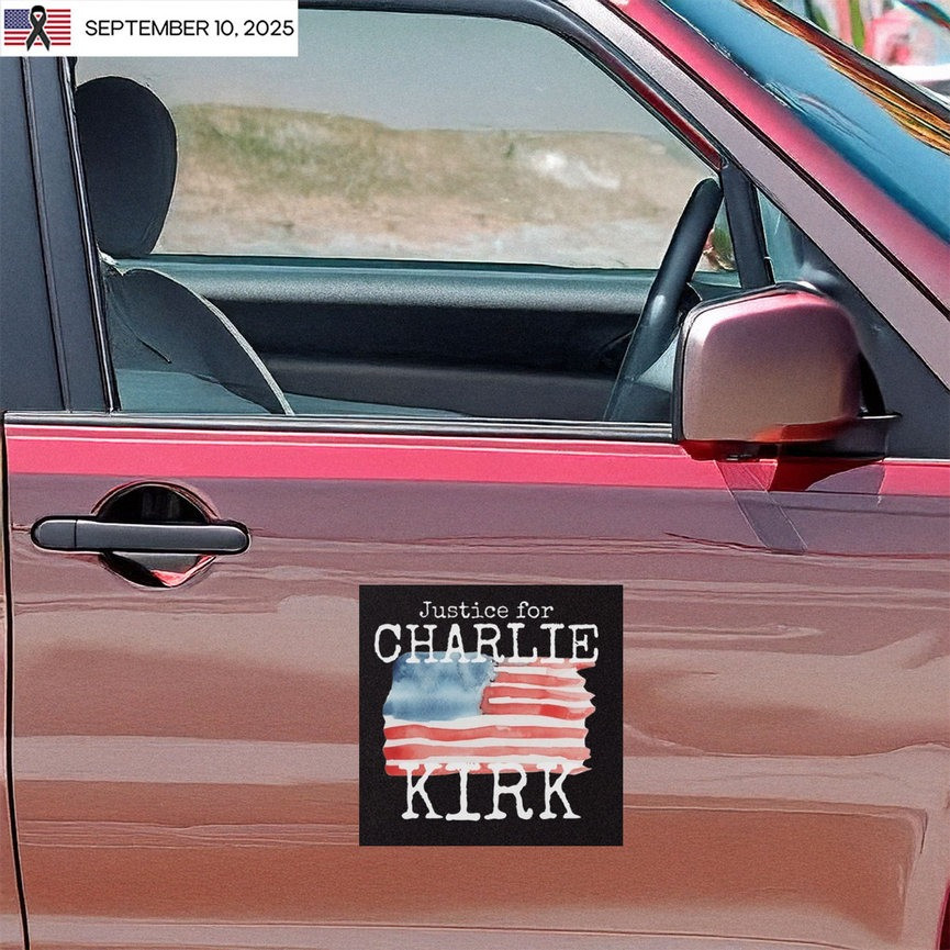 Justice For Charlie Kirk Sticker RIP Charlie Kirk Merch Gift For Patriots
