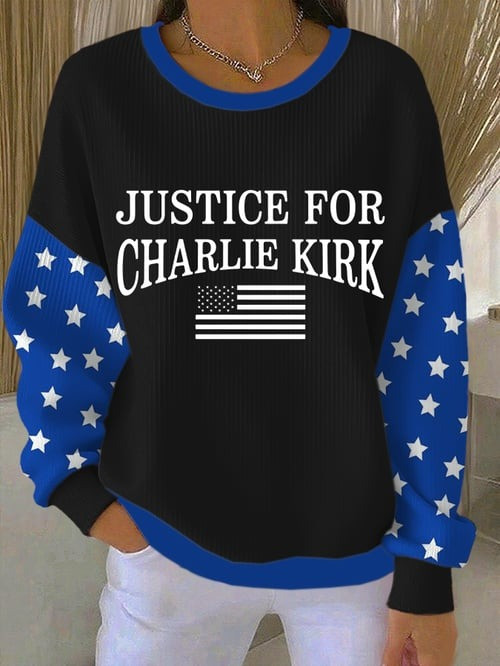 Justice For Charlie Kirk Sweatshirt American Flag Rest In Peace Charlie Kirk Apparel Gifts