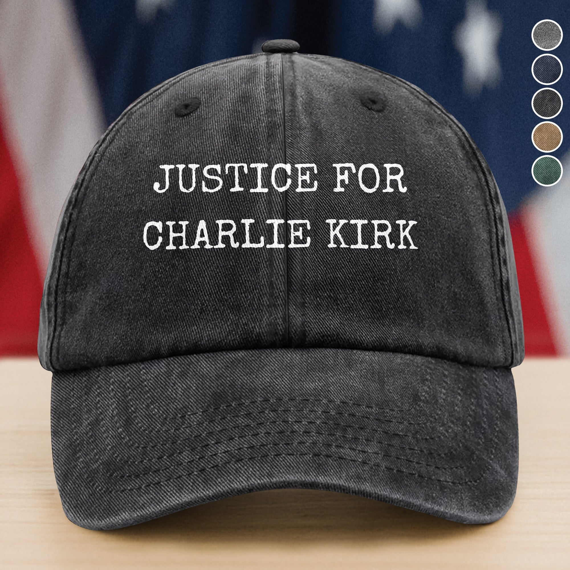 Justice for Charlie Kirk Washed Baseball Cap Gift for College Conservatives