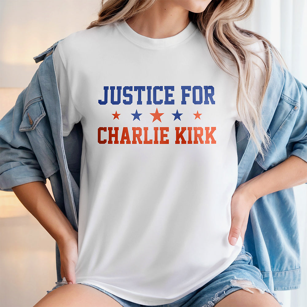 Justice For Charlie Kirk With Star Bright Shirt Gift for Patriots