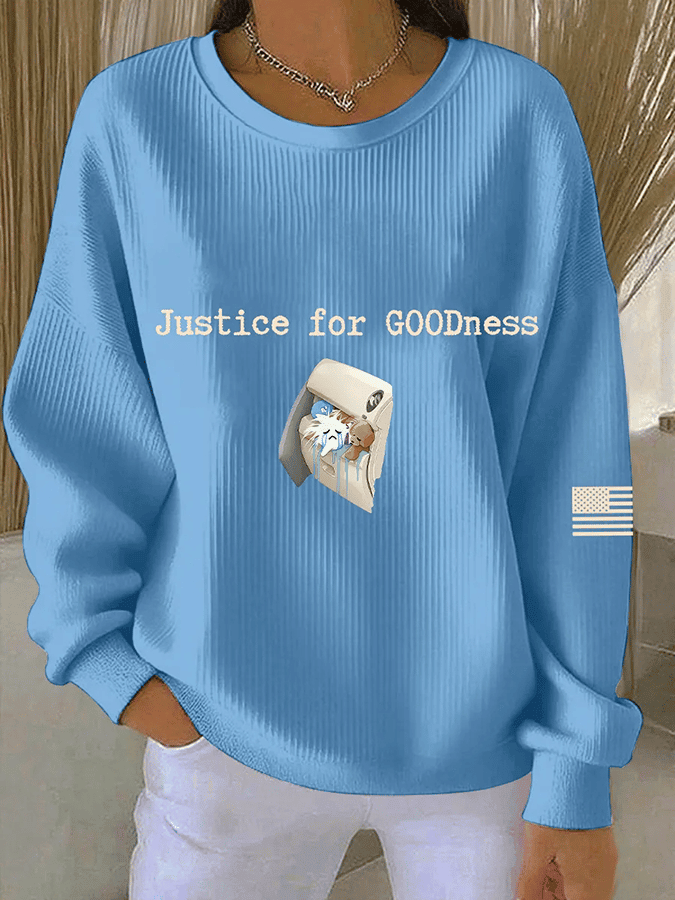 Justice For GOOdness Sweatshirt American Flag Apparel Gifts For Supporters