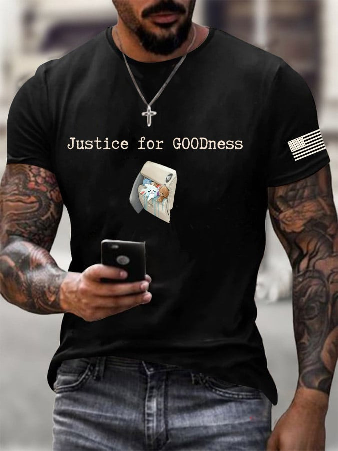 Justice For Goodness T-Shirt Abolish ICE Protest Clothing Line Gifts Ideas For Husband