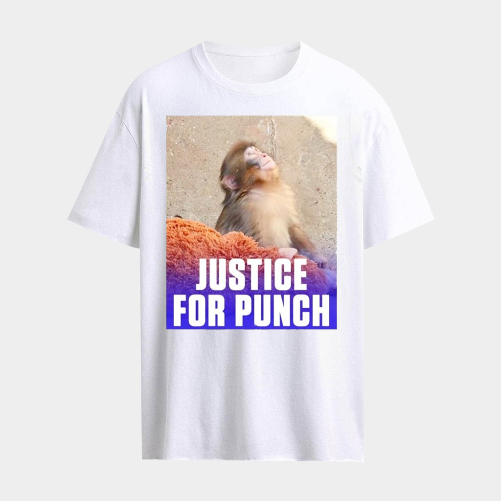 Justice For Punch Monkey 2026 T-Shirt Save Punch Merch Animal Lover Gifts