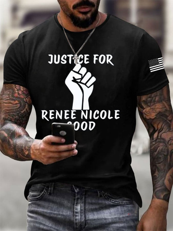 Justice For Renee Nicole Good T-Shirt Anti ICE Clothes Renee Tribute Gifts