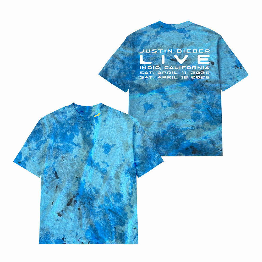 Justin Bieber Live Indio Tie Dye T-Shirt Justin Bieber Coachella 2026 Merch Music Gift For Fans