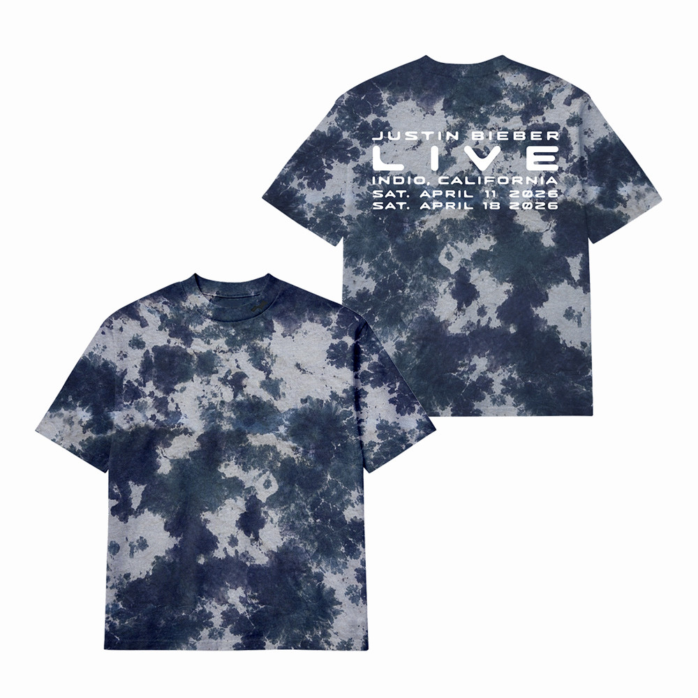 Justin Bieber Live Tie Dye T-Shirt Justin Bieber Coachella 2026 Clothing Music Fan Gift