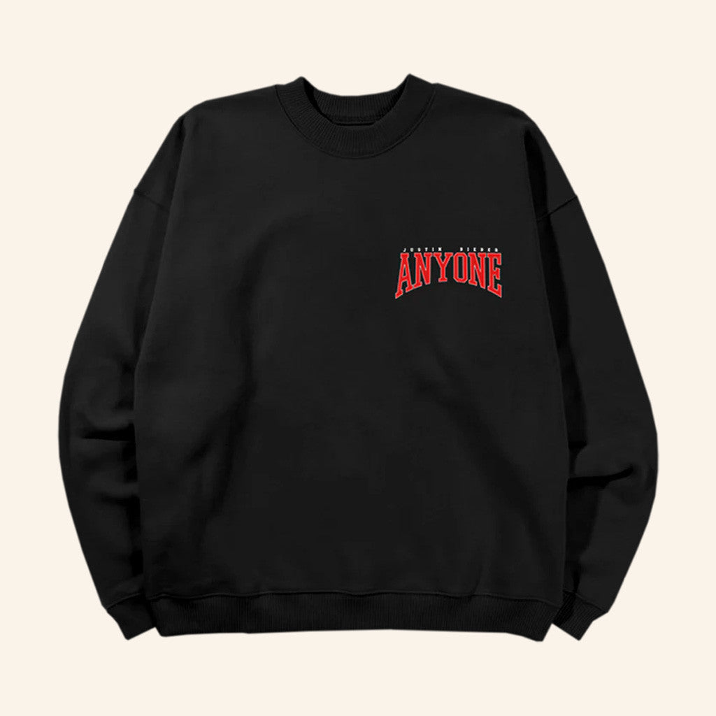 Justin Bieber Merch Anyone Crewneck Sweatshirt Birthday Presents For Boyfriend Justin Bieber Merch Anyone Crewneck Sweatshirt Birthday Presents For Boyfriend