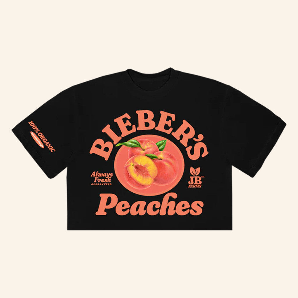 Justin Bieber Merch Bieber's Peaches Cropped T-Shirt Birthday Ideas For Her Justin Bieber Merch Bieber's Peaches Cropped T-Shirt Birthday Ideas For Her
