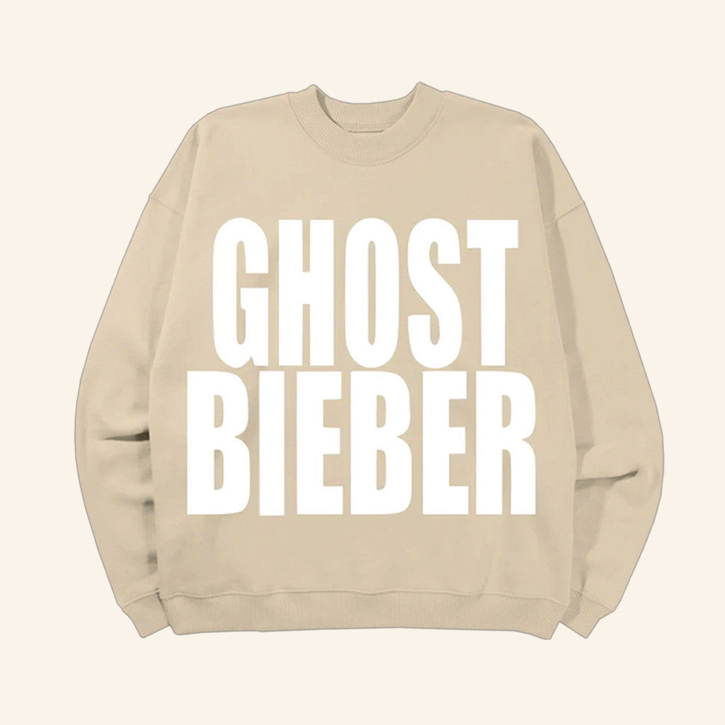 Justin Bieber Merch Ghost Bieber Crewneck Sweatshirt Gift For Boyfriend Birthday Justin Bieber Merch Ghost Bieber Crewneck Sweatshirt Gift For Boyfriend Birthday