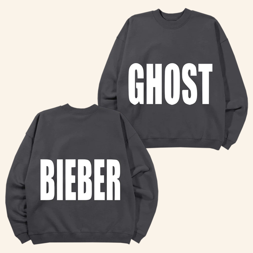 Justin Bieber Merch Ghost Bieber Crewneck Sweatshirt Gifts For Boyfriend Justin Bieber Merch Ghost Bieber Crewneck Sweatshirt Gifts For Boyfriend