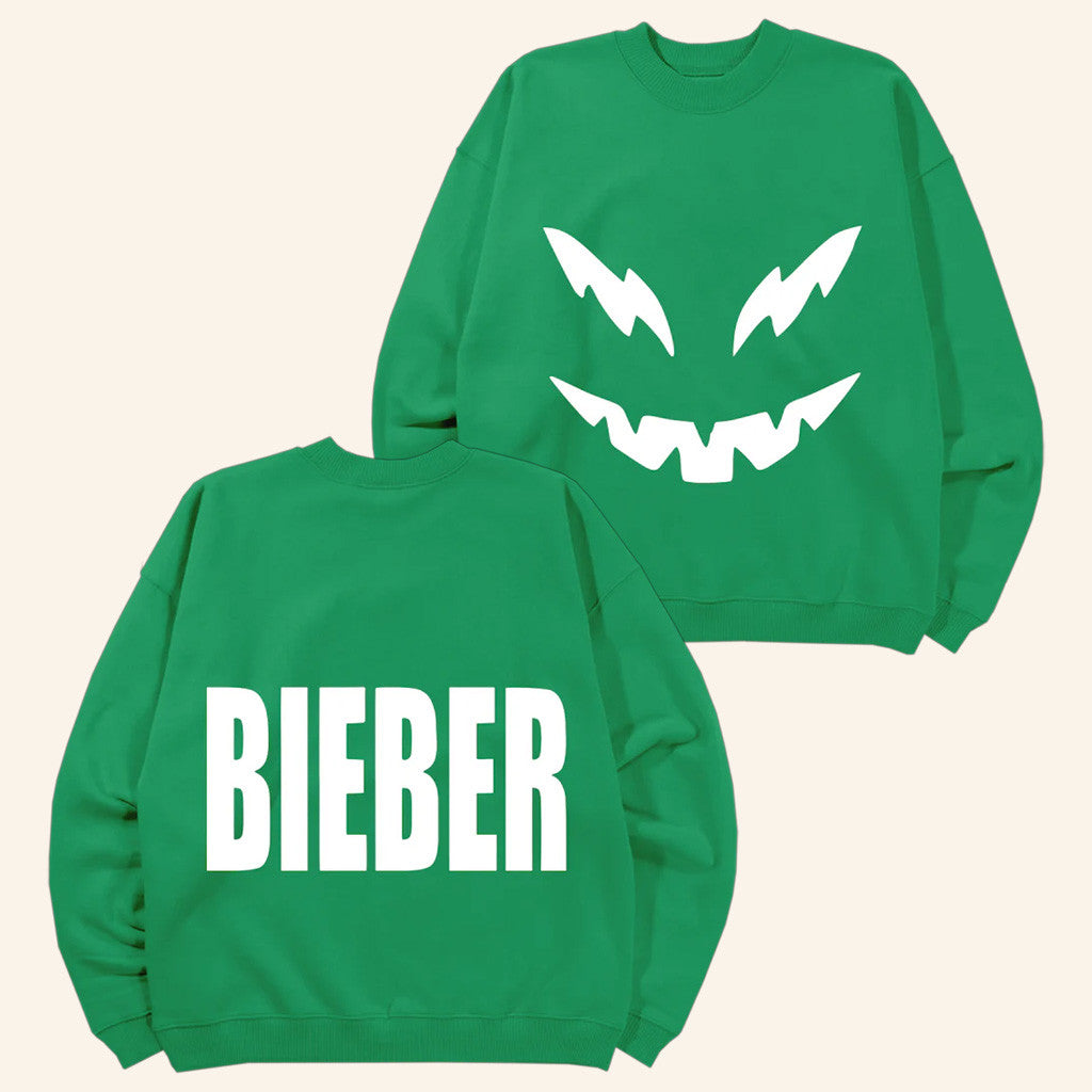 Justin Bieber Merch Jack Face Crewneck Sweatshirt Gift Ideas For Girlfriend