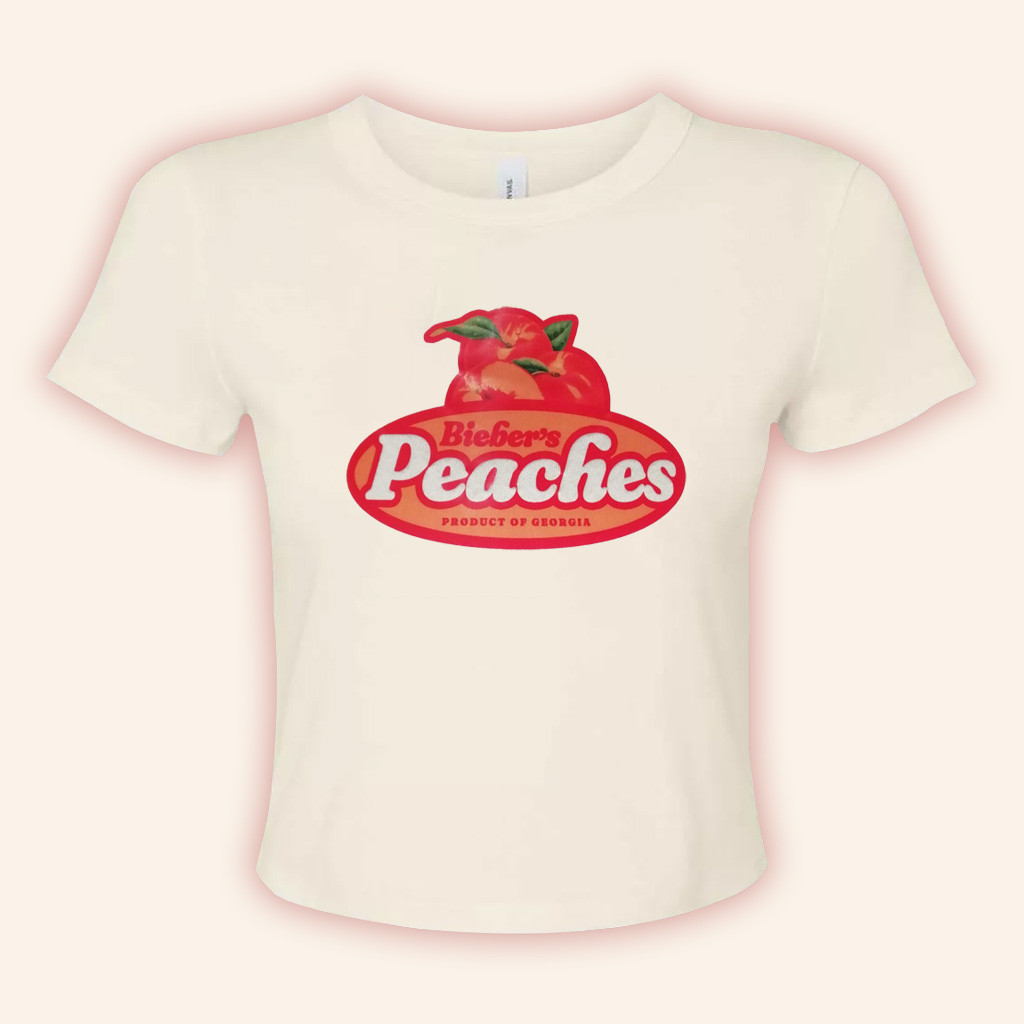 Justin Bieber Merch Peaches Orange Baby T-Shirt Birthday Gifts For Wife Justin Bieber Merch Peaches Orange Baby T-Shirt Birthday Gifts For Wife