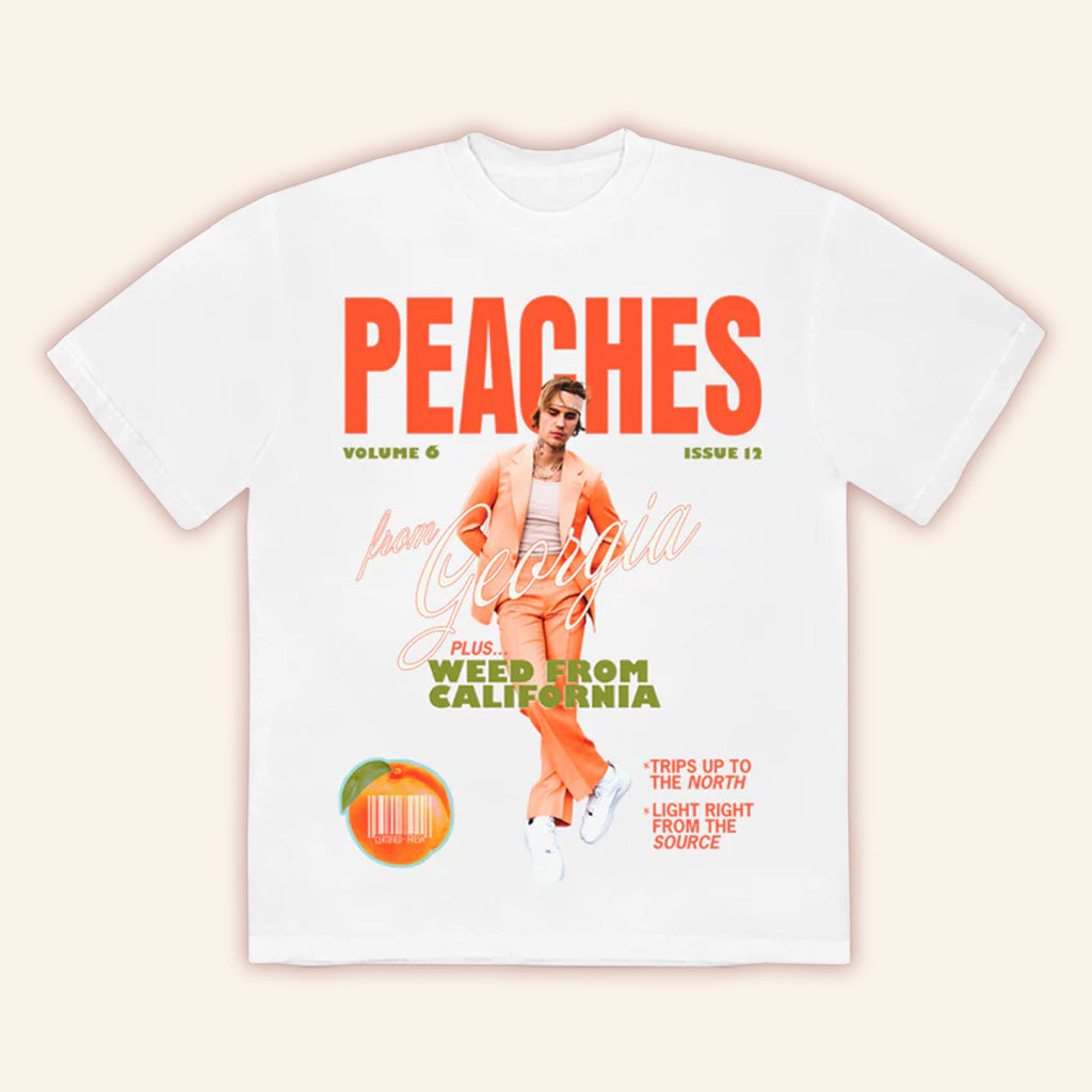 Justin Bieber Merch Peaches T-Shirt Birthday Gift For Husband