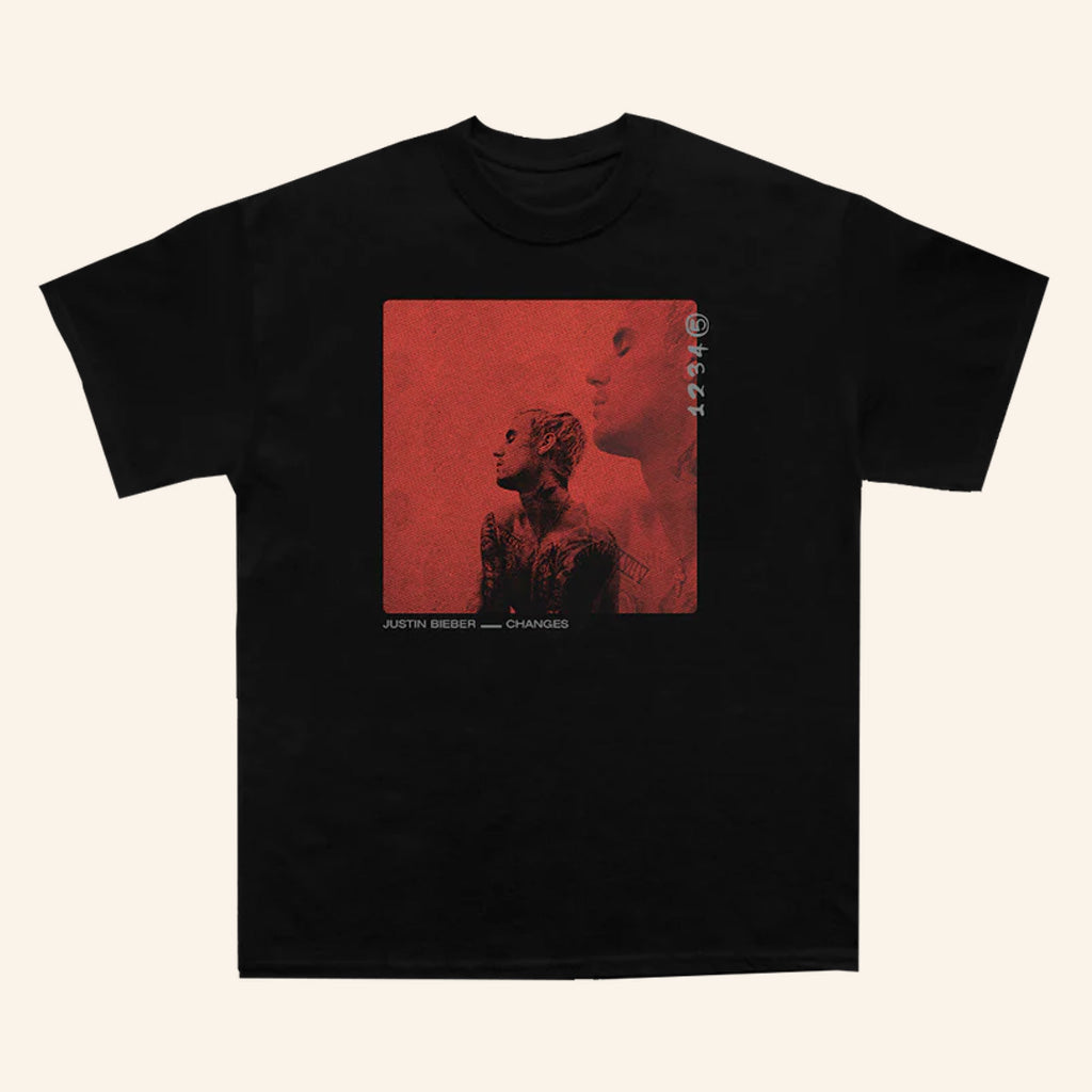 Justin Bieber Merch Reflection Photo T-Shirt Black Gift For Fans Justin Bieber Merch Reflection Photo T-Shirt Black Gift For Fans