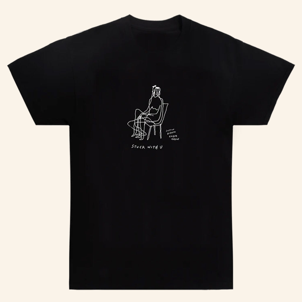 Justin Bieber Merch Stuck With U Chair T-Shirt Black Best Gift For Friends Justin Bieber Merch Stuck With U Chair T-Shirt Black Best Gift For Friends