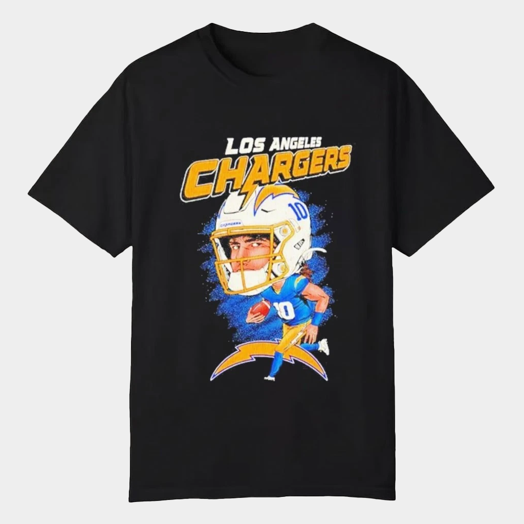 Justin Herbert Caricature Los Angeles Football T-Shirt Best Gifts For Football Lovers