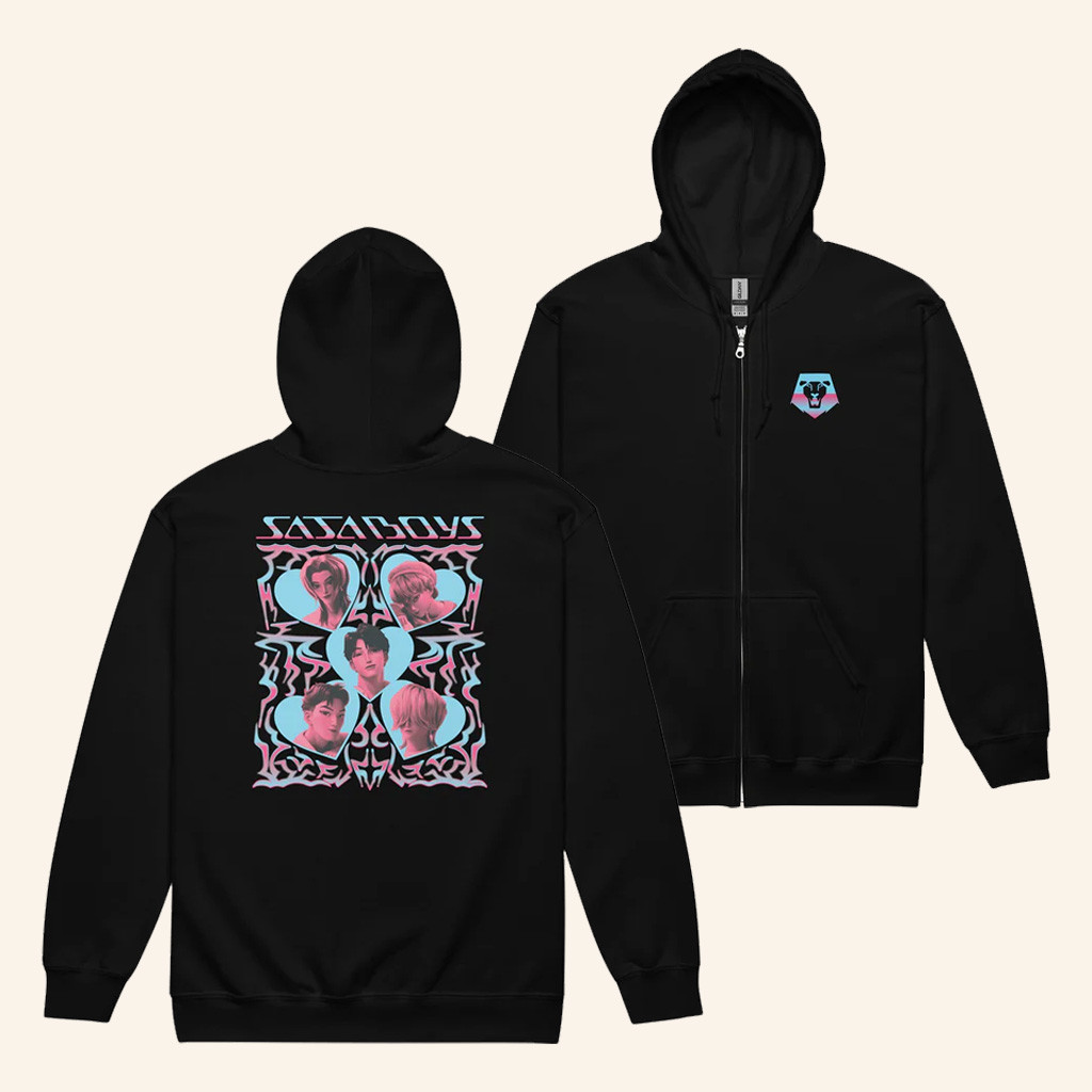 K Pop Demon Hunters Merch Saja Boys Love Zip Hoodie Good Gifts For Her