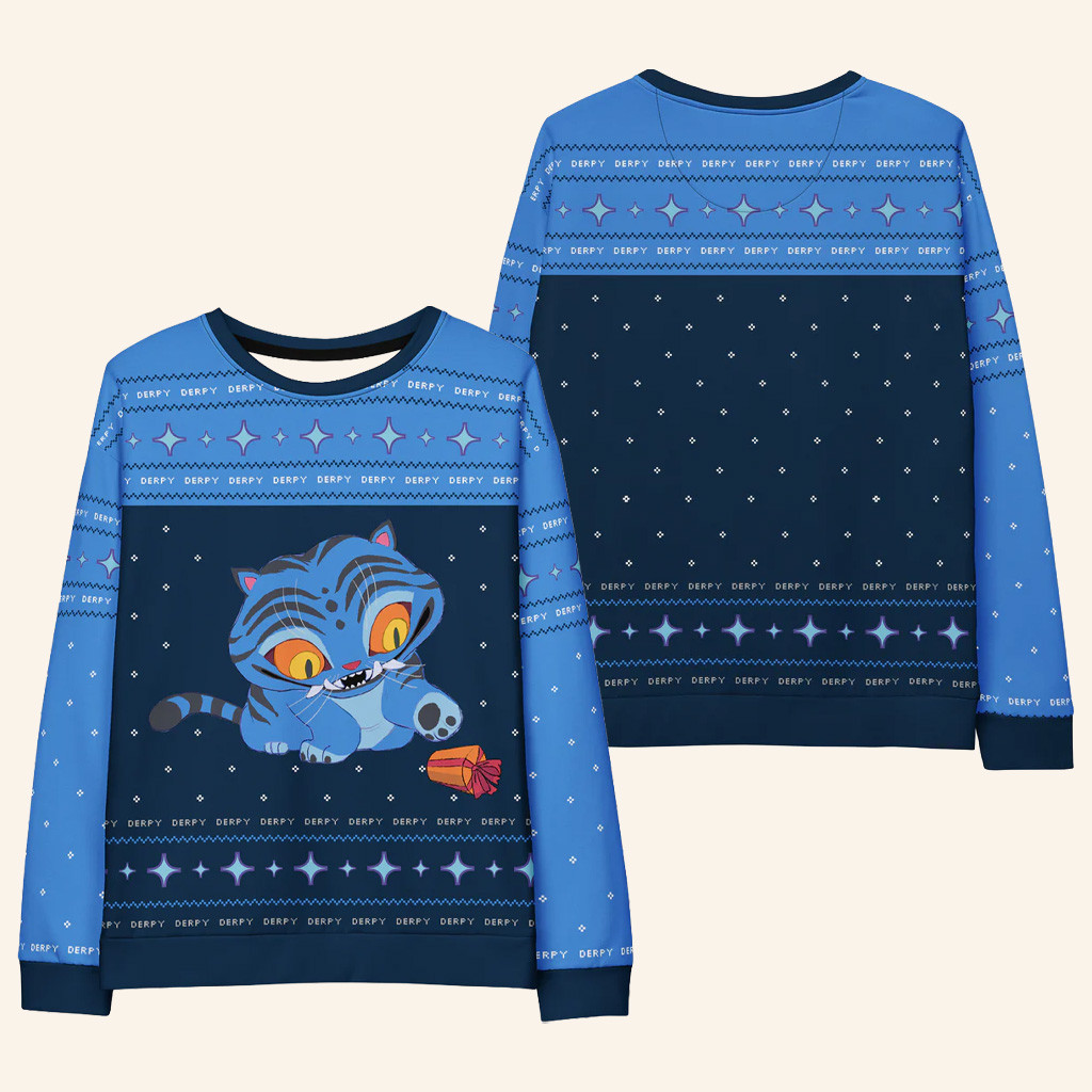 K Pop Demon Hunters Merch Sweatshirt Derpy Holiday Crewneck Christmas Gifts For Brother