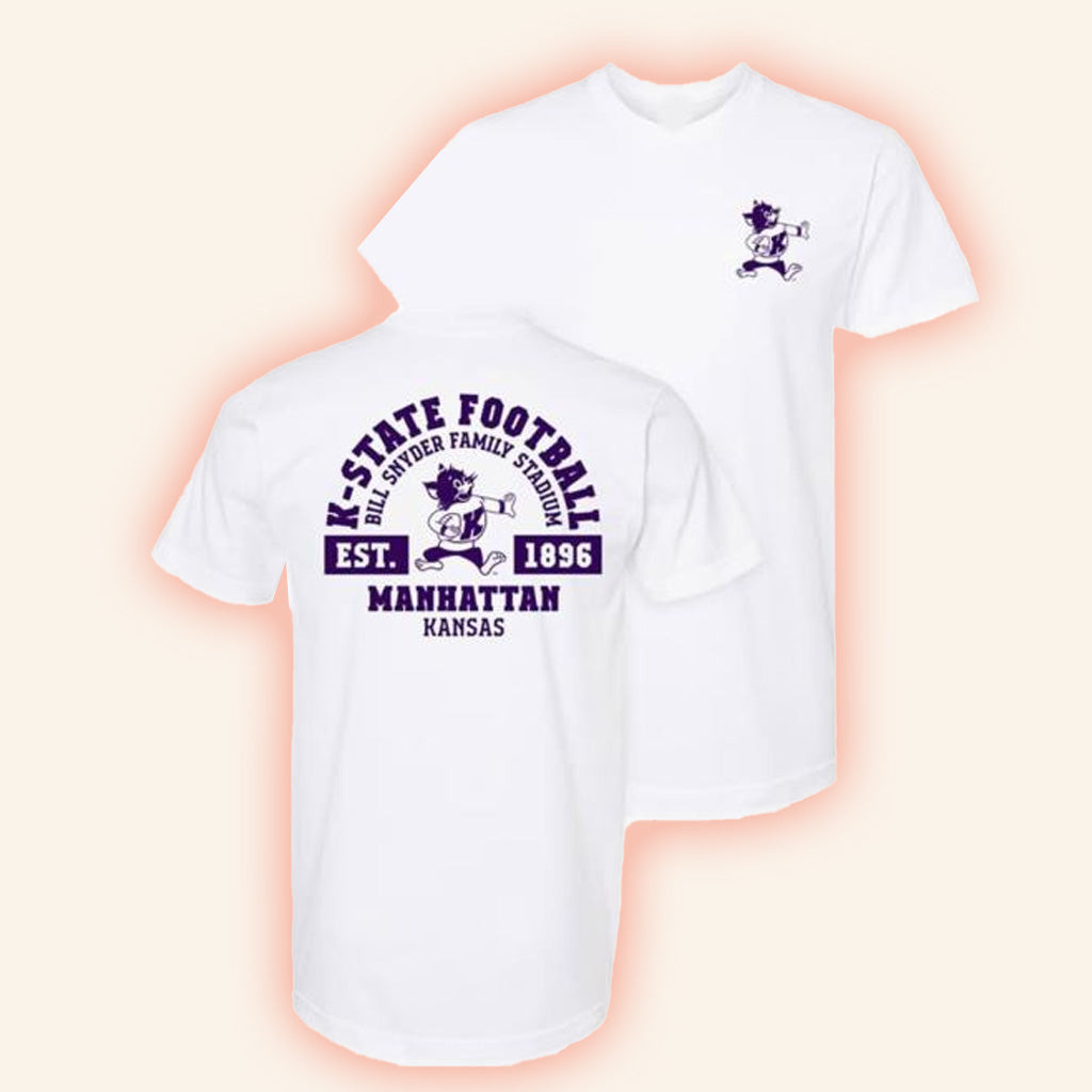 K-State Sports Shop Merch K-State Wildcats White Summit Sportswear Stripe The Stadium Short Sleeve T Shirt K-State Sports Shop Merch K-State Wildcats White Summit Sportswear Stripe The Stadium Short Sleeve T Shirt